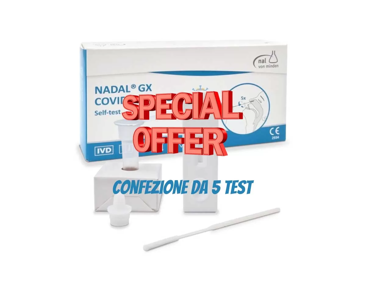 NADAL GX Covid-19 Ag Confezione da 5 Test NADAL GX Covid-19 Ag Confezione da 5 Test
